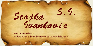 Stojka Ivanković vizit kartica